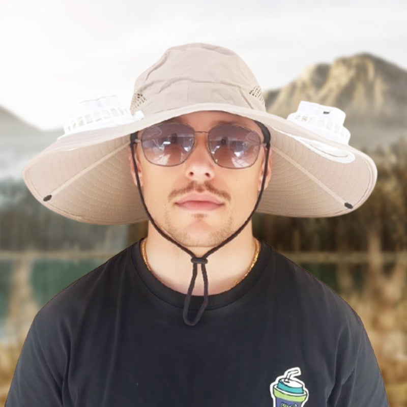 📢📢30% OFF & FREE SHIPPING⏰Outdoor Sun Hat with Dual Solar-Powered Fans