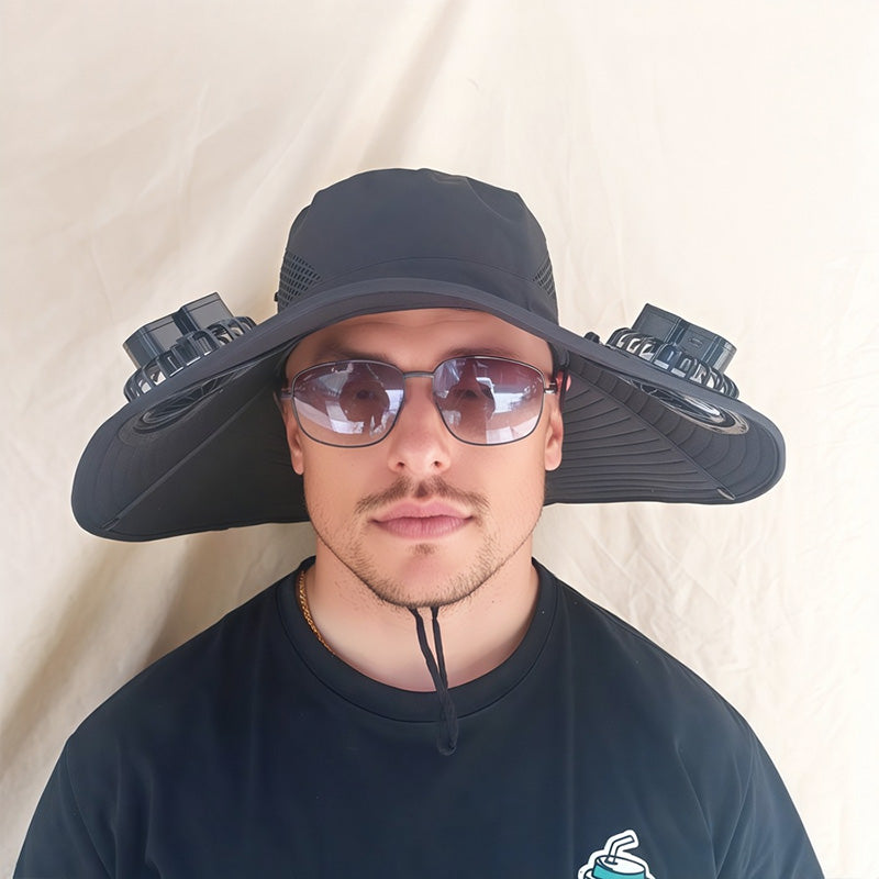 📢📢30% OFF & FREE SHIPPING⏰Outdoor Sun Hat with Dual Solar-Powered Fans