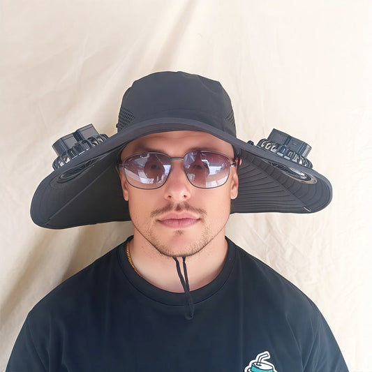 📢📢30% OFF & FREE SHIPPING⏰Outdoor Sun Hat with Dual Solar-Powered Fans