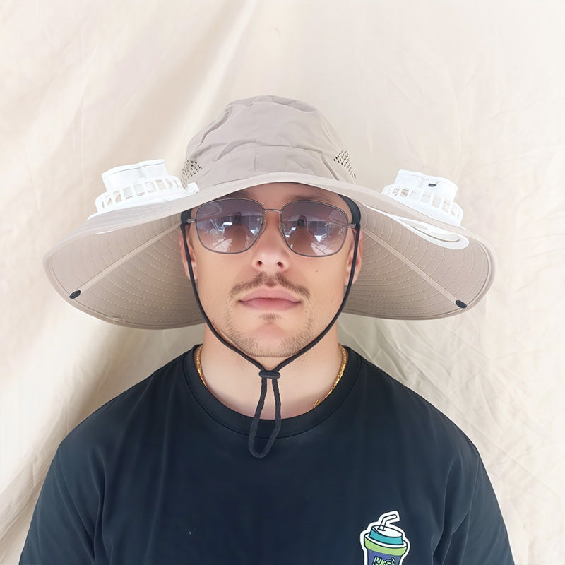 📢📢30% OFF & FREE SHIPPING⏰Outdoor Sun Hat with Dual Solar-Powered Fans