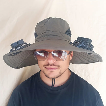 📢📢30% OFF & FREE SHIPPING⏰Outdoor Sun Hat with Dual Solar-Powered Fans
