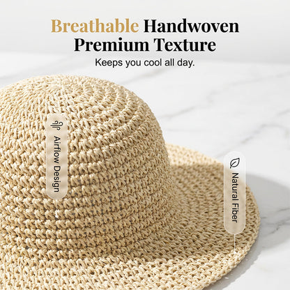 📢📢30% OFF !! ⏰Women's Handwoven Wide-Brim Straw Hat
