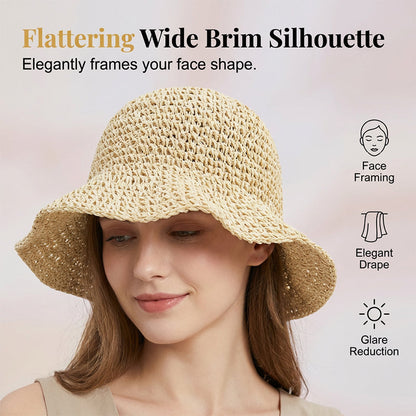 📢📢30% OFF !! ⏰Women's Handwoven Wide-Brim Straw Hat