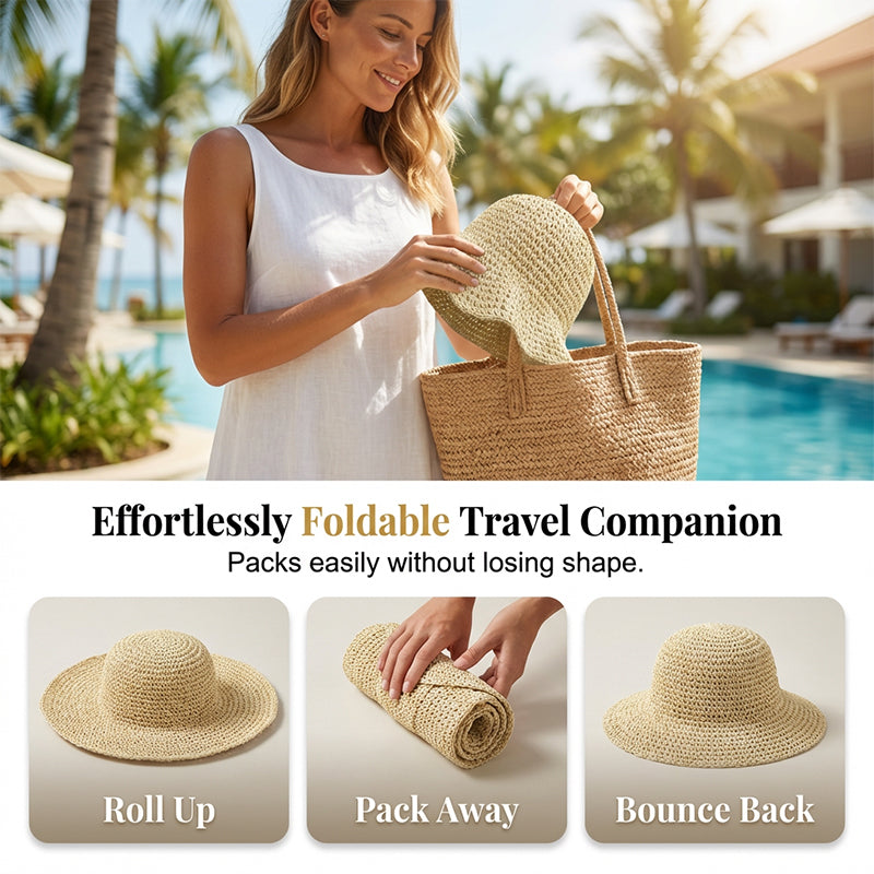 📢📢30% OFF !! ⏰Women's Handwoven Wide-Brim Straw Hat