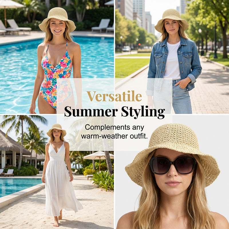 📢📢30% OFF !! ⏰Women's Handwoven Wide-Brim Straw Hat