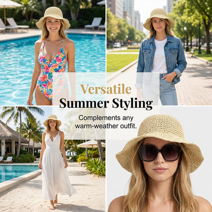 📢📢30% OFF !! ⏰Women's Handwoven Wide-Brim Straw Hat