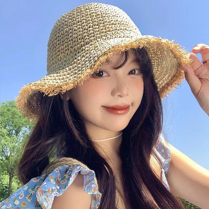 📢📢30% OFF !! ⏰Women's Handwoven Wide-Brim Straw Hat