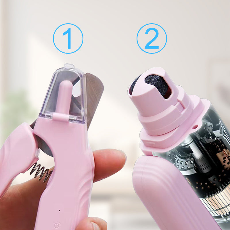 📢📢30% OFF !! ⏰2-in-1 LED Pet Nail Clipper