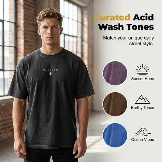 📢📢30% OFF !! ⏰Men's Vintage T-Shirt with Cross & Letter Print