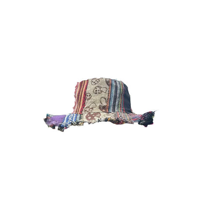 📢📢30% OFF !! ⏰Patchwork Multicolored Mushroom Hemp Hat with Pocket