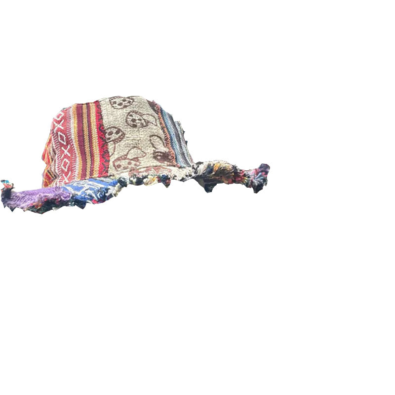 📢📢30% OFF !! ⏰Patchwork Multicolored Mushroom Hemp Hat with Pocket