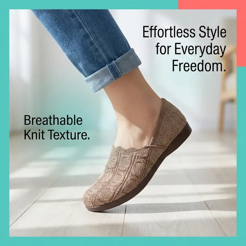 📢📢40% OFF !! ⏰Women's Breathable Woven Slip-On Flats🥿