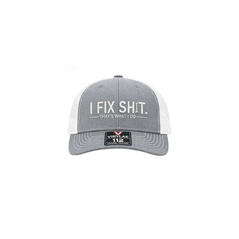 🔥2026 New Arrival ＆ 📢📢30% OFF !! ⏰🔥Mesh Back Trucker Cap with "I Fix Shit" Embroidery – Breathable Outdoor Sun Hat🧢☀️