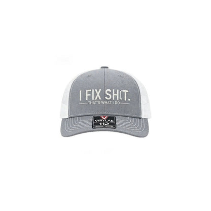🔥2026 New Arrival ＆ 📢📢30% OFF !! ⏰🔥Mesh Back Trucker Cap with "I Fix Shit" Embroidery – Breathable Outdoor Sun Hat🧢☀️