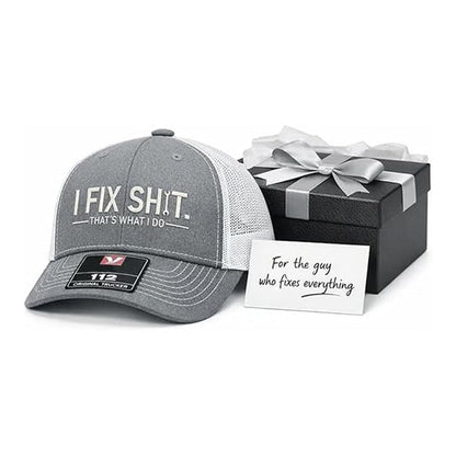 🔥2026 New Arrival ＆ 📢📢30% OFF !! ⏰🔥Mesh Back Trucker Cap with "I Fix Shit" Embroidery – Breathable Outdoor Sun Hat🧢☀️