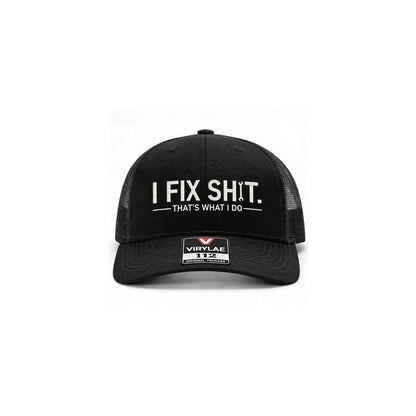 🔥2026 New Arrival ＆ 📢📢30% OFF !! ⏰🔥Mesh Back Trucker Cap with "I Fix Shit" Embroidery – Breathable Outdoor Sun Hat🧢☀️