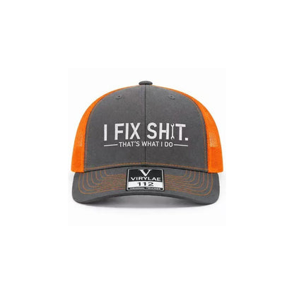 🔥2026 New Arrival ＆ 📢📢30% OFF !! ⏰🔥Mesh Back Trucker Cap with "I Fix Shit" Embroidery – Breathable Outdoor Sun Hat🧢☀️