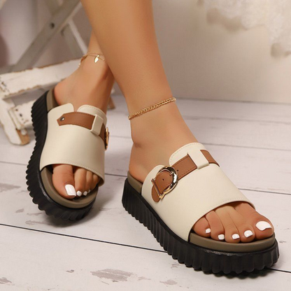 📢📢30% OFF !! ⏰Women's Comfortable Platform Slide Sandals