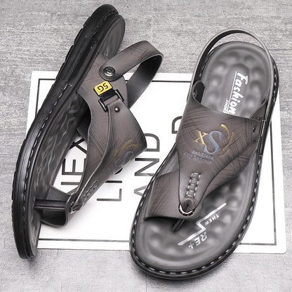 📢📢30% OFF !! ⏰Breathable Soft Leather Outdoor Sandals for Men in Plus Sizes