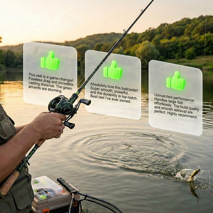 📢📢40% OFF !! ⏰Advanced Baitcasting Fishing Reel with Drag Alarm & Precision Brakes