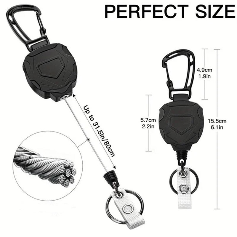 📢📢30% OFF !! ⏰Retractable Heavy Duty Badge Reel with Card Holder