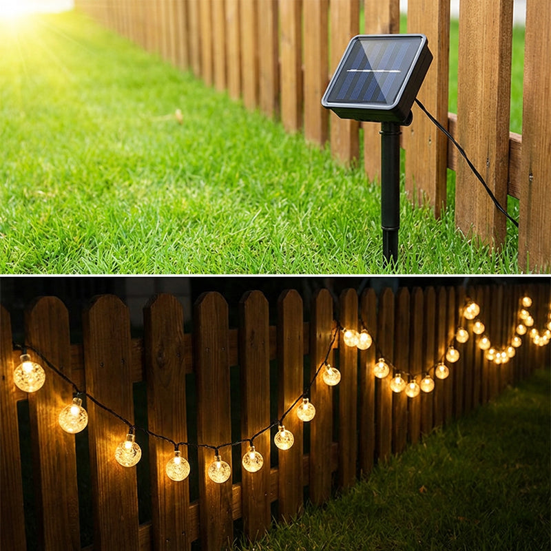 📢📢50% OFF !! ⏰Waterproof Bubble Solar String Lights for Patio