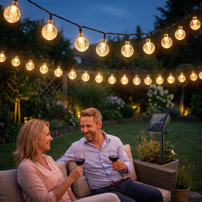 📢📢50% OFF !! ⏰Waterproof Bubble Solar String Lights for Patio