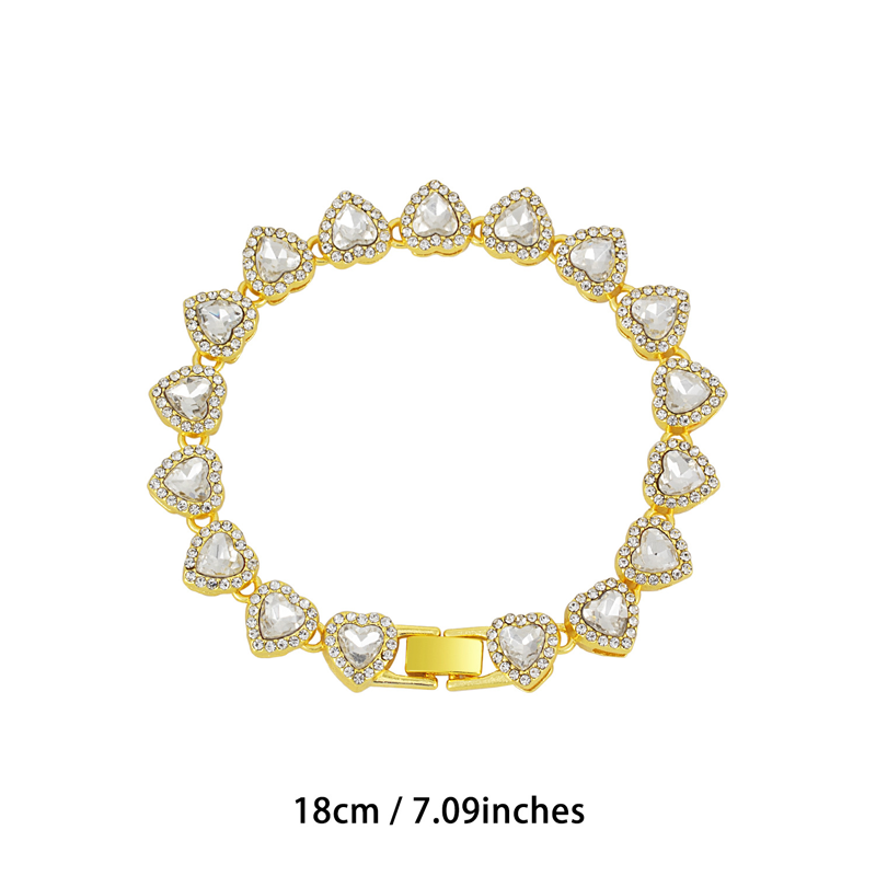 📢📢50% OFF !! ⏰Sparkling Heart Statement Chain Necklace