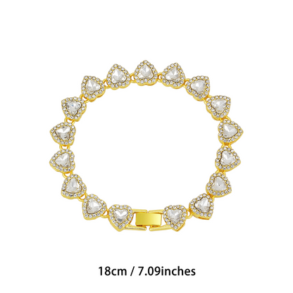 📢📢50% OFF !! ⏰Sparkling Heart Statement Chain Necklace