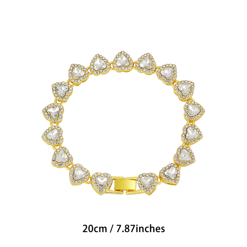 📢📢50% OFF !! ⏰Sparkling Heart Statement Chain Necklace