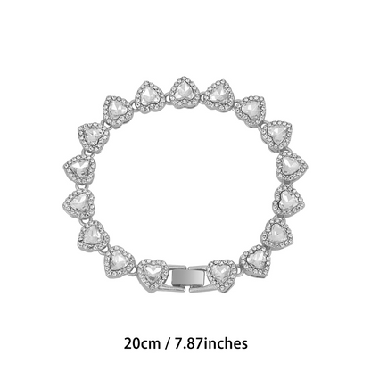 📢📢50% OFF !! ⏰Sparkling Heart Statement Chain Necklace