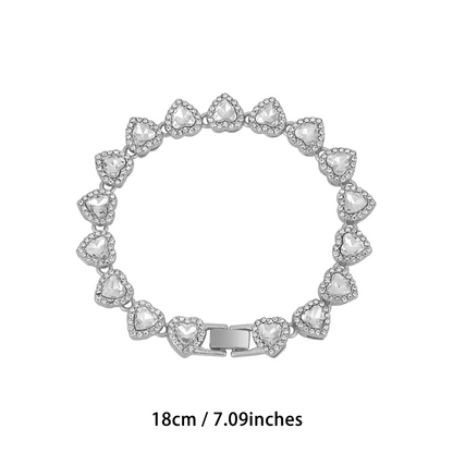 📢📢50% OFF !! ⏰Sparkling Heart Statement Chain Necklace