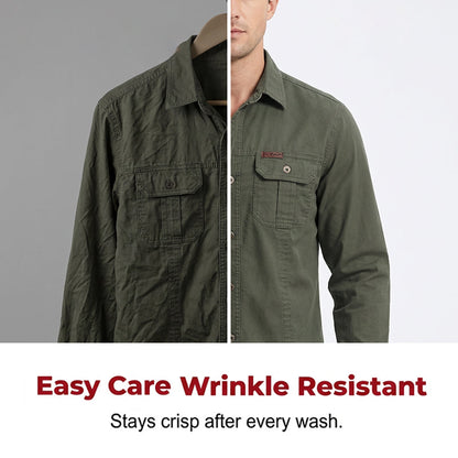📢📢30% OFF !! ⏰Men's Long Sleeve Cotton Workwear Shirt👔