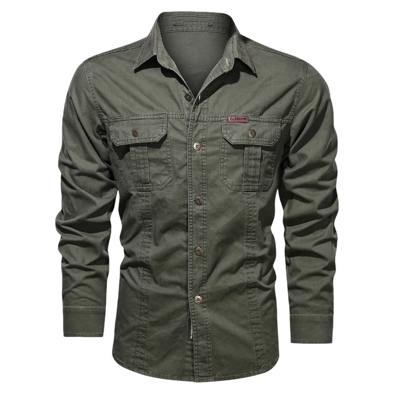 📢📢30% OFF !! ⏰Men's Long Sleeve Cotton Workwear Shirt👔