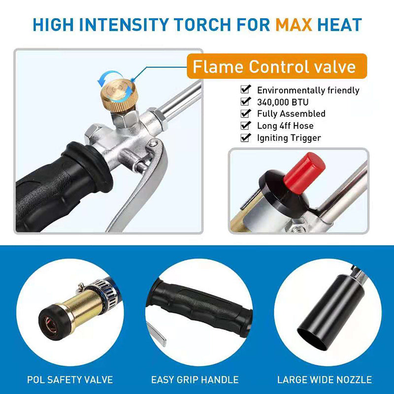 📢📢30% OFF !! ⏰Heavy-Duty Propane Torch Weed Burner for Garden