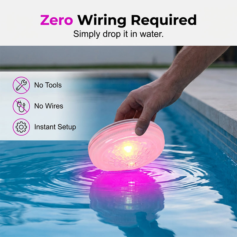📢📢40% OFF !! ⏰Solar Floating Pool Light with Remote