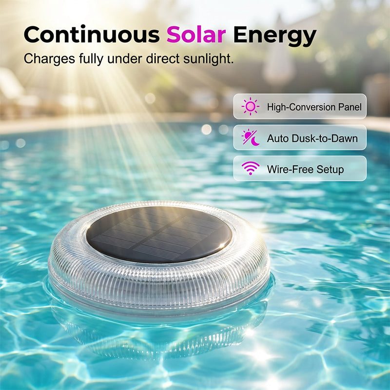 📢📢40% OFF !! ⏰Solar Floating Pool Light with Remote