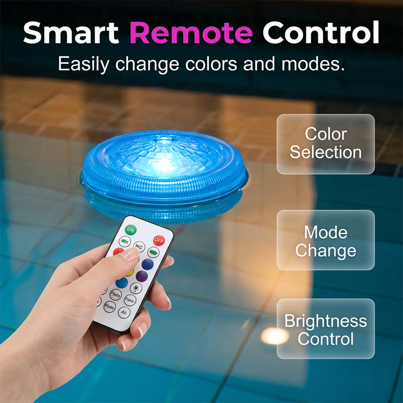 📢📢40% OFF !! ⏰Solar Floating Pool Light with Remote