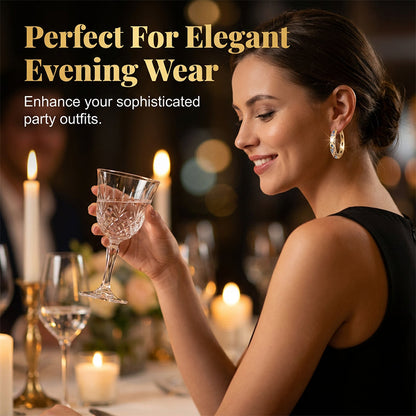 📢📢40% OFF !! ⏰Sparkling Zircon Hollow Hoop Earrings