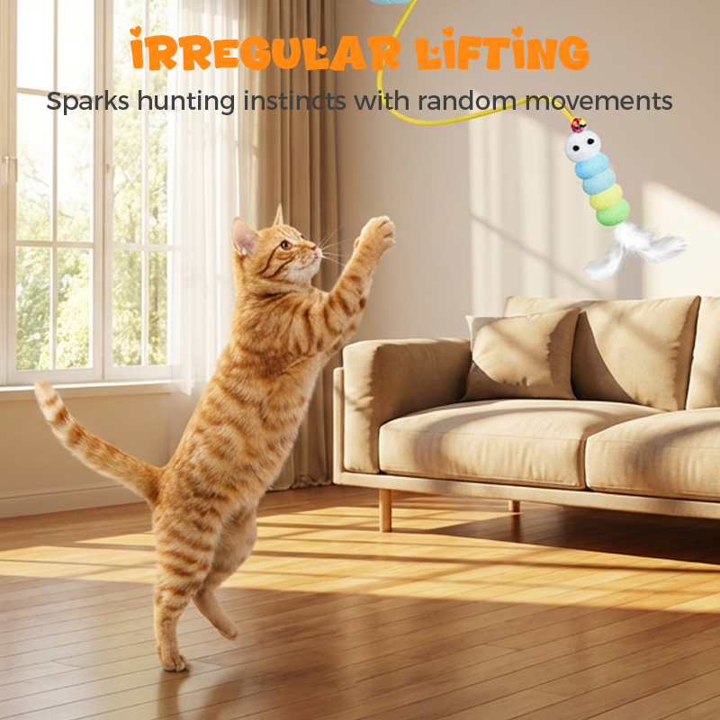 📢📢40% OFF !! ⏰Automatic Retractable Cat Teaser Toy