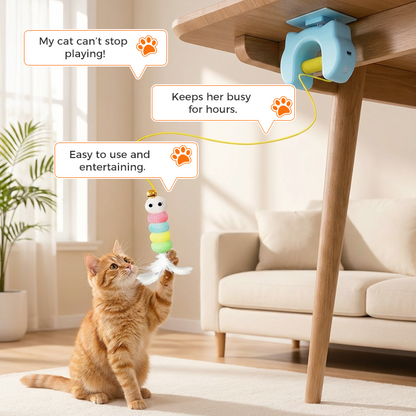 📢📢40% OFF !! ⏰Automatic Retractable Cat Teaser Toy