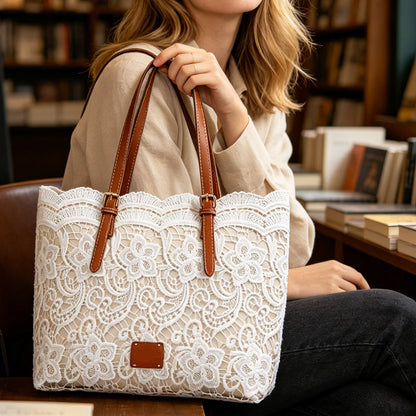📢📢30% OFF !! ⏰Elegant Lace Large Capacity Tote Bag