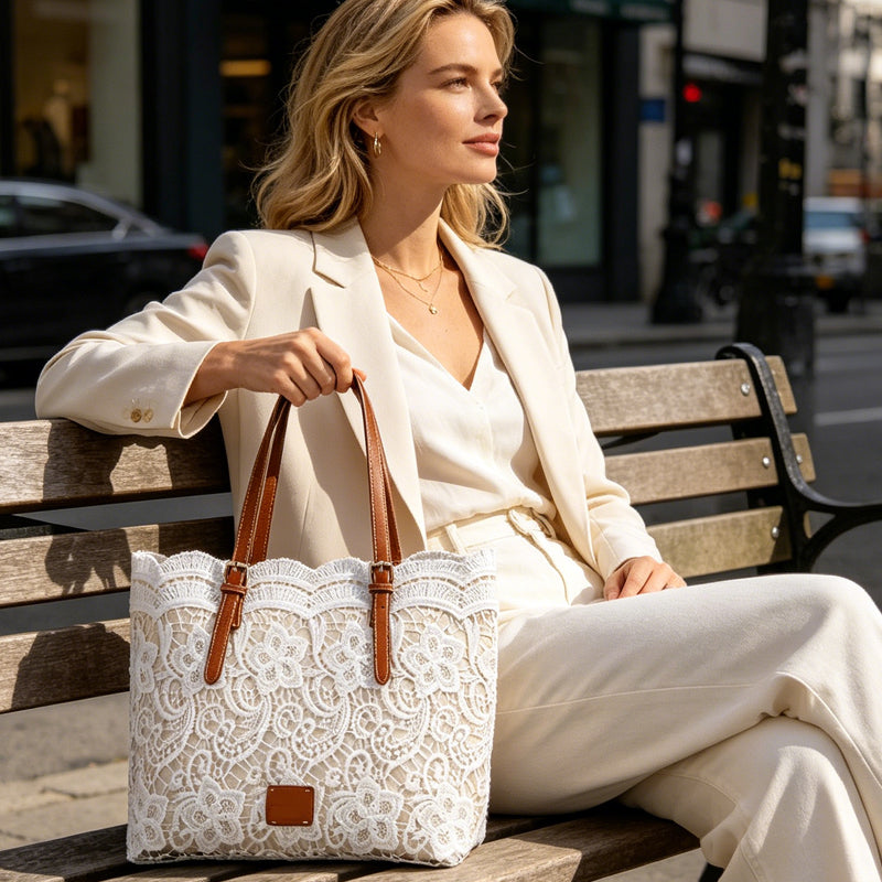 📢📢30% OFF !! ⏰Elegant Lace Large Capacity Tote Bag