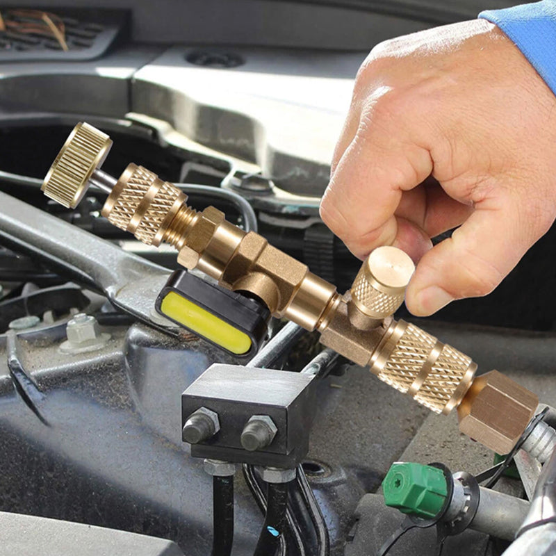 📢📢40% OFF !! ⏰AC Valve Core Removal Tool with SAE 1/4 & 5/16 Port