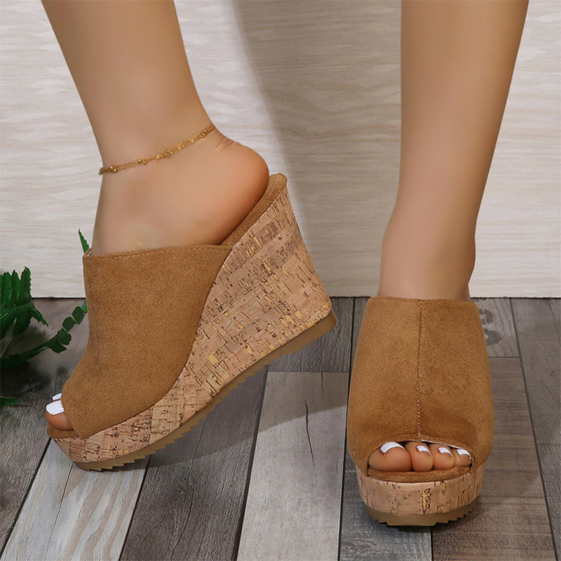 📢📢30% OFF !! ⏰Women's Casual Peep-Toe Wedge Sandals