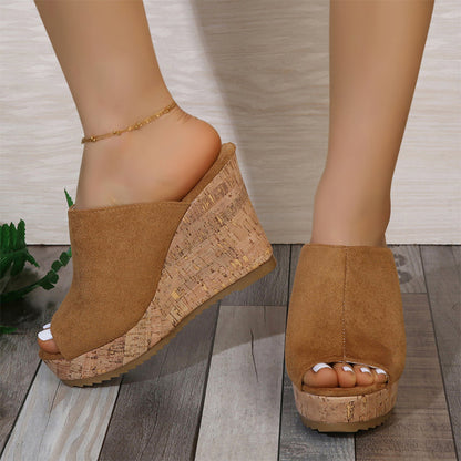 📢📢30% OFF !! ⏰Women's Casual Peep-Toe Wedge Sandals