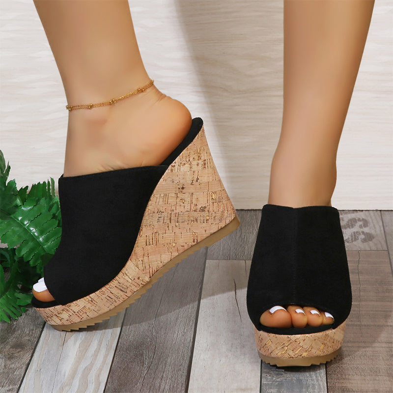 📢📢30% OFF !! ⏰Women's Casual Peep-Toe Wedge Sandals
