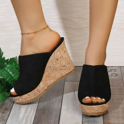📢📢30% OFF !! ⏰Women's Casual Peep-Toe Wedge Sandals