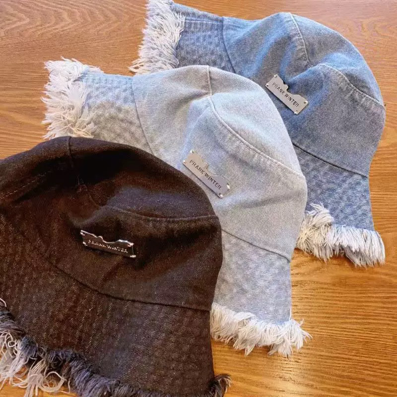 📢📢40% OFF !! ⏰Stylish Layered Fray Denim Sun Protection Hat