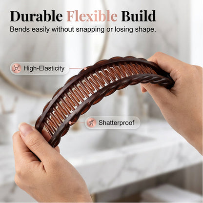 Effortless Styling Flexible Hair Comb Clip